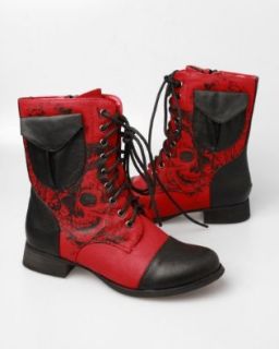 Iron Fist American Nightmare Red Combat Boot Shoes