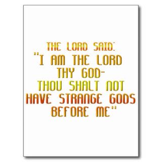 The First Commandment The Lord said Post Cards