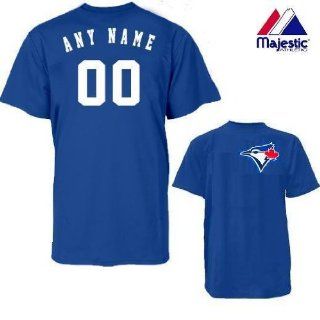 Toronto Blue Jays Personalized Custom (Add Name & Number) 100% Cotton T Shirt Replica Major League Baseball Jersey  Sports Fan Jerseys  Sports & Outdoors