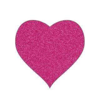 Beautiful girly hot pink glitter effect background heart sticker
