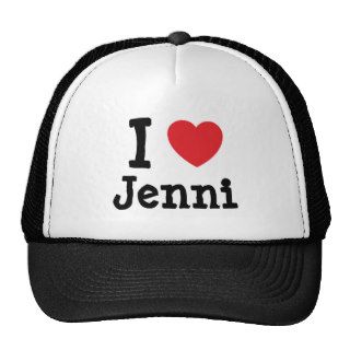 I love Jenni heart T Shirt Mesh Hats