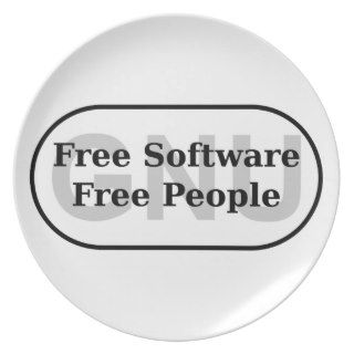 GNU   Free Software   Free People Dinner Plate