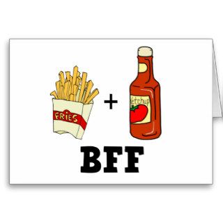 French fries & Ketchup BFF Greeting Card