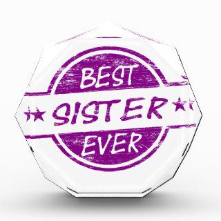 Best Sister Ever Purple Acrylic Award