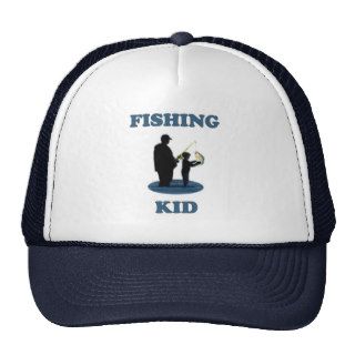 Fishing Kid with Father Hat