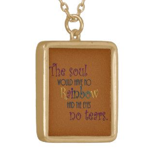 Soul Rainbow Tears Quote Necklace