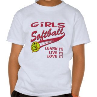 Girls softball tee shirts