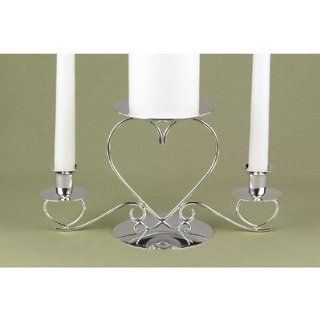 Unity Candle Holders Candle Holder, Triple Heart Candle Holder, Silver Plated Health & Personal Care