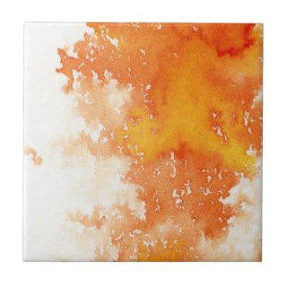 Abstract hand painted watercolor background. 2 ceramic tiles
