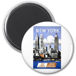 Vintage New York City Travel Fridge Magnets