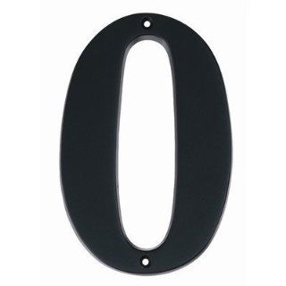 Figured House Numbers Finish Matte Black, Number 6, Size 3"   Statues