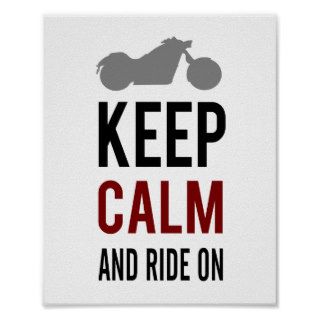 Keep Calm Ride (standard picture frame size) Poster