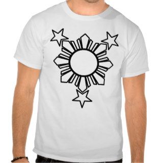 Sun and Stars Outline Tee Shirt