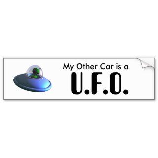 Cute Lil UFO Bumper Sticker