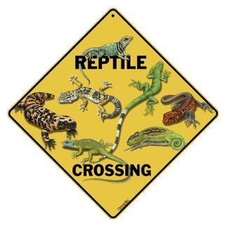 Reptile Crossing 12" X 12" Aluminum Sign  Yard Signs  Patio, Lawn & Garden
