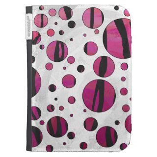 Tiger Hot Pink and Black Print Kindle 3 Covers