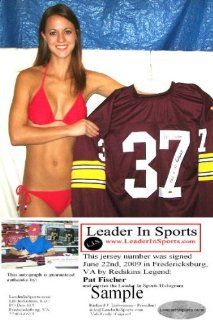 Pat Fischer Autographed Throwback Jersey   "Hail To The Redskins" Inscription Sports Collectibles