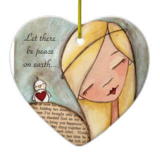 Let there be peace   ceramic ornament