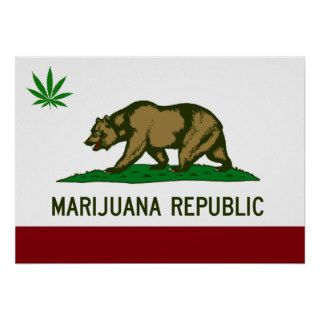California Marijuana Republic Poster
