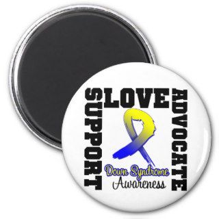 Down Syndrome Support Advocate Love Refrigerator Magnets