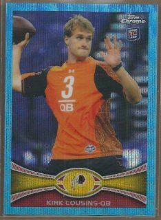 2012 Topps Chrome Blue Wave Refractors #BW146 Kirk Cousins Sports Collectibles