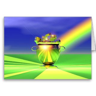 Gold Pot Of Gold Greeting Cards