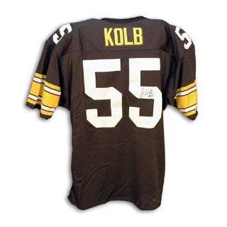 John Kolb Signed Pittsburgh Steelers Black Throwback Jersey Sports Collectibles
