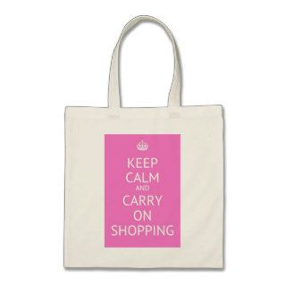 Keep calm and carry on shopping tote bags