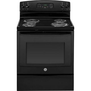 GE 5.3 cu. ft. Electric Range with Self Cleaning Oven in Black JB350DFBB