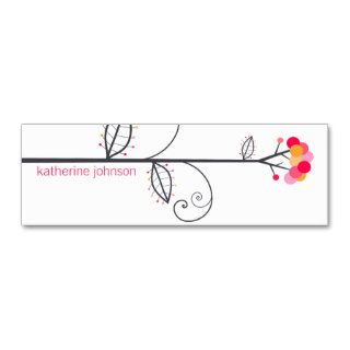 Bloom Tree Dots *07 Pink Whimsical Profile Card Business Card Templates