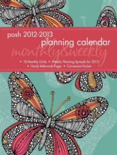 Posh Butterfly Monthly & Weekly Planning 2012 2013 Calendar General