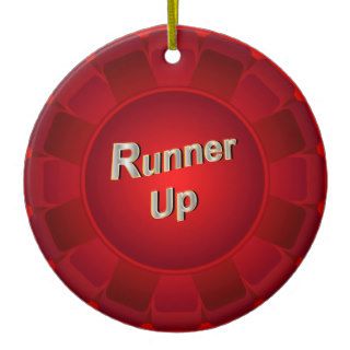 Ribbon Red Runner Up to Customize Christmas Ornament