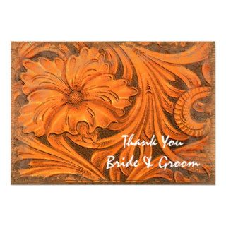Rustic Flower Country Wedding Thank You Note Personalized Invitations