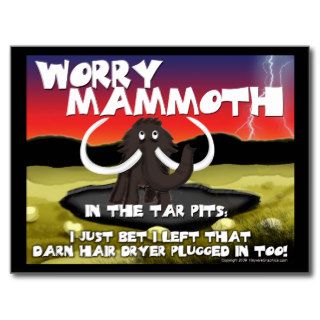 Worry Mammoth Postcards