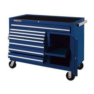 Rolling Workstation, 50 In, 8 Dr, Blue   Tool Cabinets  