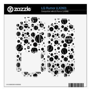 Zebra Black and Gray Print Skins For The LG Rumor