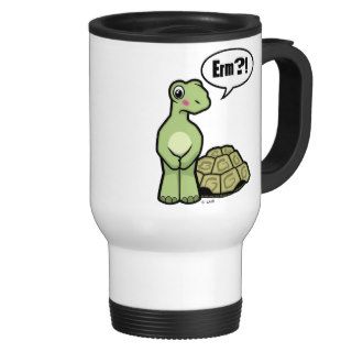 Funny Embarrassed Shell less Tortoise 'Erm?' Coffee Mugs
