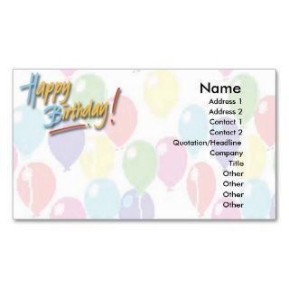 Happy Birthday Business Card Template