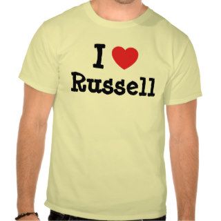 I love Russell heart custom personalized T shirts