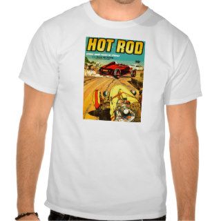 Hot Rod Car Racing   Vintage Art Tee Shirts