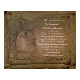Native American Ten Commandments poster