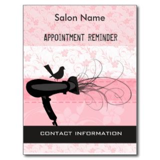 Beauty Salon Appointment Reminder Post Cards