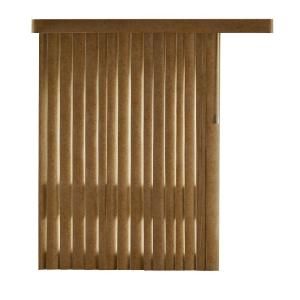Home Decorators Collection Brown Suede PVC Vertical Blind 7 Pack Louver Set (Price Varies by Size) 10793478807765