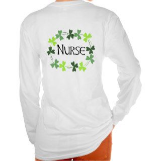 Nurse Shamrock Oval T shirts