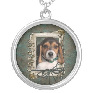 Thank You   Stone Paws   Beagle Puppy Custom Necklace