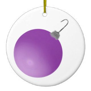 Purple Ornament on Ceramic Ornament