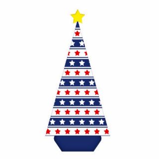 Stars & Stripes Christmas Tree Cut Out Magnet Cut Out