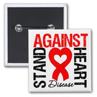 Heart Ribbon v2   Stand Against Heart Disease Pins