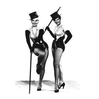 Marilyn Monroe with Jane Russell Wearing Top Hats in Publicity Still for Gent Marilyn Monroe Entertainment Collectibles