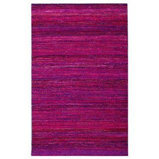 nuLOOM Handmade Flatweave Lines Multi Pink Rug (4'7 x 6'7) Nuloom 3x5   4x6 Rugs